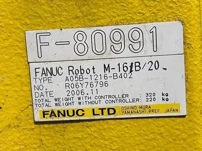 Used FANUC M-16IB/20, WITH R-J3IC CONTROL, CABLES & TEACH PENDANT. Robots | Harbor Machinery Inc. #1283348