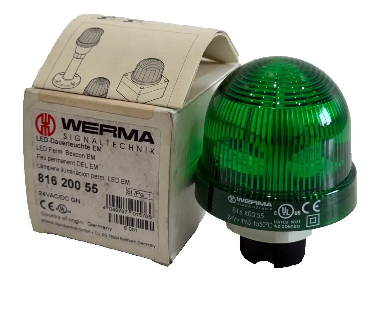 NEW WERMA 816 200 55 SIGNAL BEACON 24VAC/DC 816 X00 55 81620055