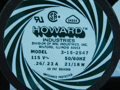Used HOWARD _UNKNOWN_ Electronic Component Fans Texas US | OCO Industrial #1674794