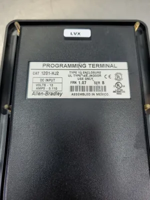 ALLEN BRADLEY 1201-HJ2 Ser B PROGRAMMING TERMINAL, 12VDC 0.110A. 1-E8