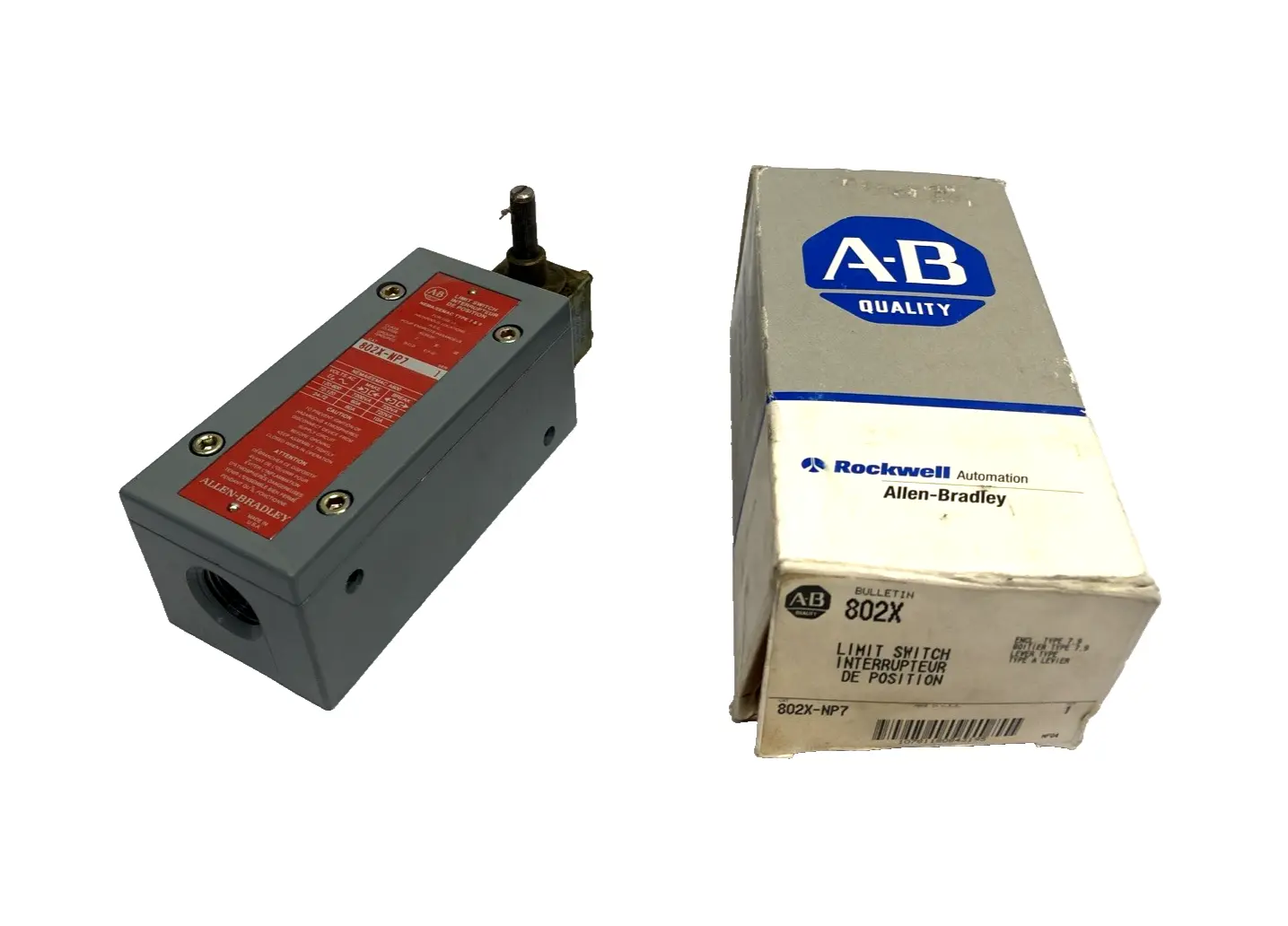 802X-NP7 | Allen Bradley  Ser. 1 Limit Switch Lever Type, NEMA Type 4 & 13 Oiltight - New Other