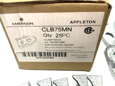 New | in-Stock Appleton Malleable Clamp Back 3/4" Trade Size 25-PACK Electrical Fittings Michigan US | Maverick Industrial Sales #1495952