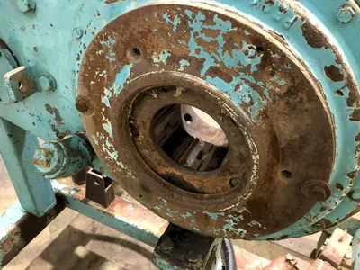 5" PIPE PECK-O-MATIC HYDRAULIC BUCK-ON / BREAK-OUT MACHINE FOR THREADED PIPE: STOCK #16528