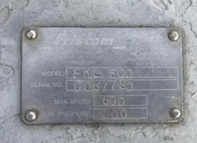 Used FRISTAM FKL 600 Positive Displacement Pumps California US | Machinery & Equipment #1371481