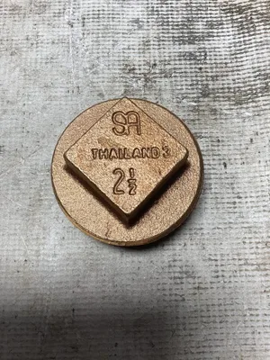 2 1/2″ Hollow Brass Pipe Plug