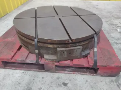 37" ROUND TROYKE T-SLOTTED MANUAL POSITIONING ROTARY TABLE: STOCK #22457