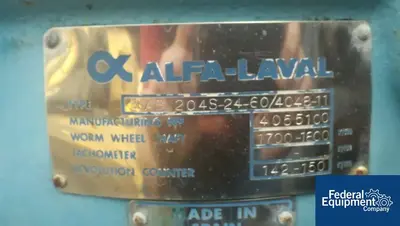 USED Alfa Laval MAB 204S-24-60 ALFA LAVAL CENTRIFUGE, S/S, 5 HP