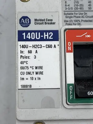 Used ALLEN-BRADLEY ALLEN-BRADLEY 140U-H2C3-C60 A Fuses | ND Industrial Surplus #1214423