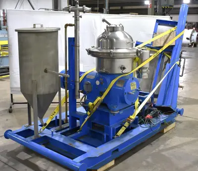 Westfalia SA 20-06-576 clarifier centrifuge skid, 316SS.
