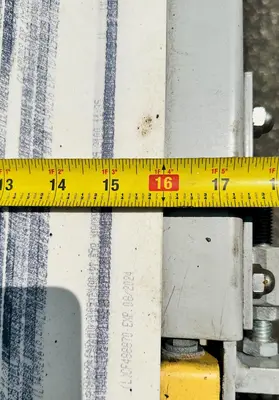USED HYTROL 16” X 114” FLATTOP BELT CONVEYOR / SMOOTH TOP BELT