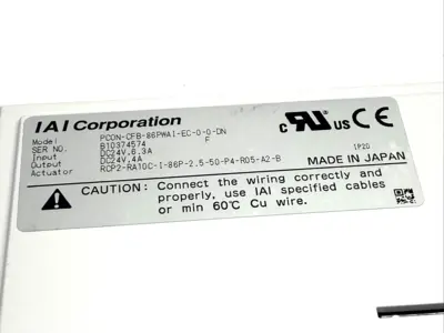 USED IAI PCON-CFB-86PWAI-EC-0-0-DN