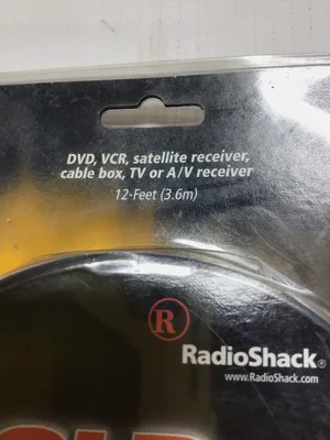 RadioShack 15-1520 Gold Series Mono Audio/Video Cable 12-Feet (3.6m)