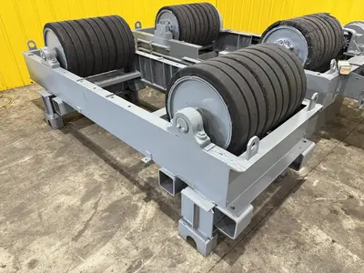120 TON (240,000 LBS) RANSOME PANDJIRIS POWERED TANK TURNING ROLLS, POWER & IDLER: STOCK #23144