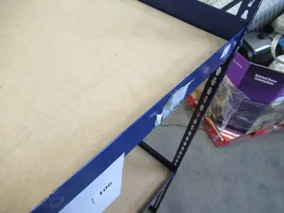 Adjustable Blue Metal Frame Built to Fit Onto Pallets - Perfect for Projects