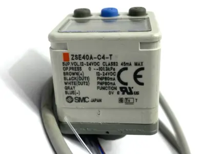 USED SMC ZSE40A-C4-T DIGITAL VACUUM PRESSURE SWITCH