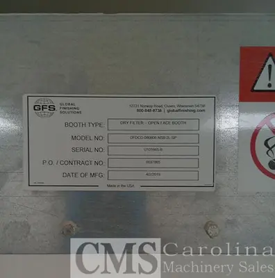 Used 2020 GLOBAL FINISHING SOLUTIONS SPRAY BOOTH WITH AIR MAKE UP UNIT Woodworking Complete Operations North Carolina US | CAROLINA MACHINERY SALES #1498446