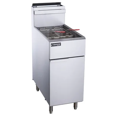 New | in-Stock Dukers New Dukers DCF3-LPG Liquid Propane Gas Floor Fryer with 3 Tube Burners 40lbs 90,000 BTU on Casters Cookers / Coolers / Fryers Illinois US | Falcon Restaurant Supply #1376327