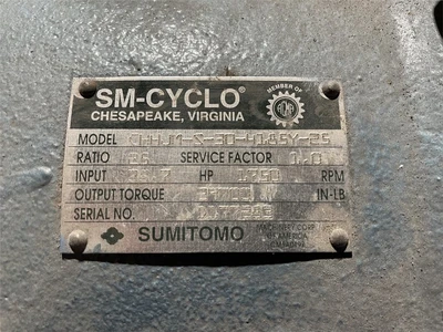30 HP Sumitomo SM-Cyclo Planetary Gear Reducer, Model CHHJM-S-30-4185Y-25