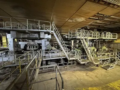 110" (2.8M) VOITH FOURDRINIER PAPER MACHINE (LBM) MFG 2001 LINERBOARD / TUBE & CORE – TANDEM NIPCOFLEX SHOE PRESSES - 72"(1.8M) DIAMETER DRYERS