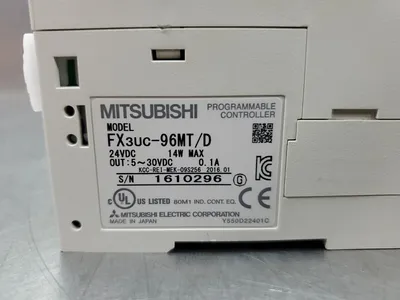 Mitsubishi FX3UC-96MT/D 24VDC Programable Controller Module. 3D-27