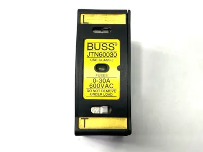 USED BUSSMANN FUSE BLOCK CLASS J 30A 600VAC