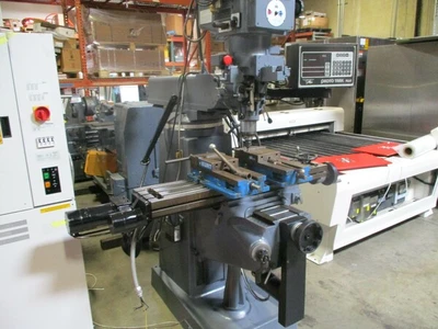 Lagun, CNC Mill, 10" x 50" table, 70-4200 RPM, 230 V, 3 HP, 3 axis, Prototrak, power draw bar, tooling