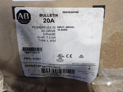 New | in-Stock 2017 ALLEN BRADLEY 20AD014A0AYNANC0 Variable Speed Drives Ohio US | HGR 24 #1133348