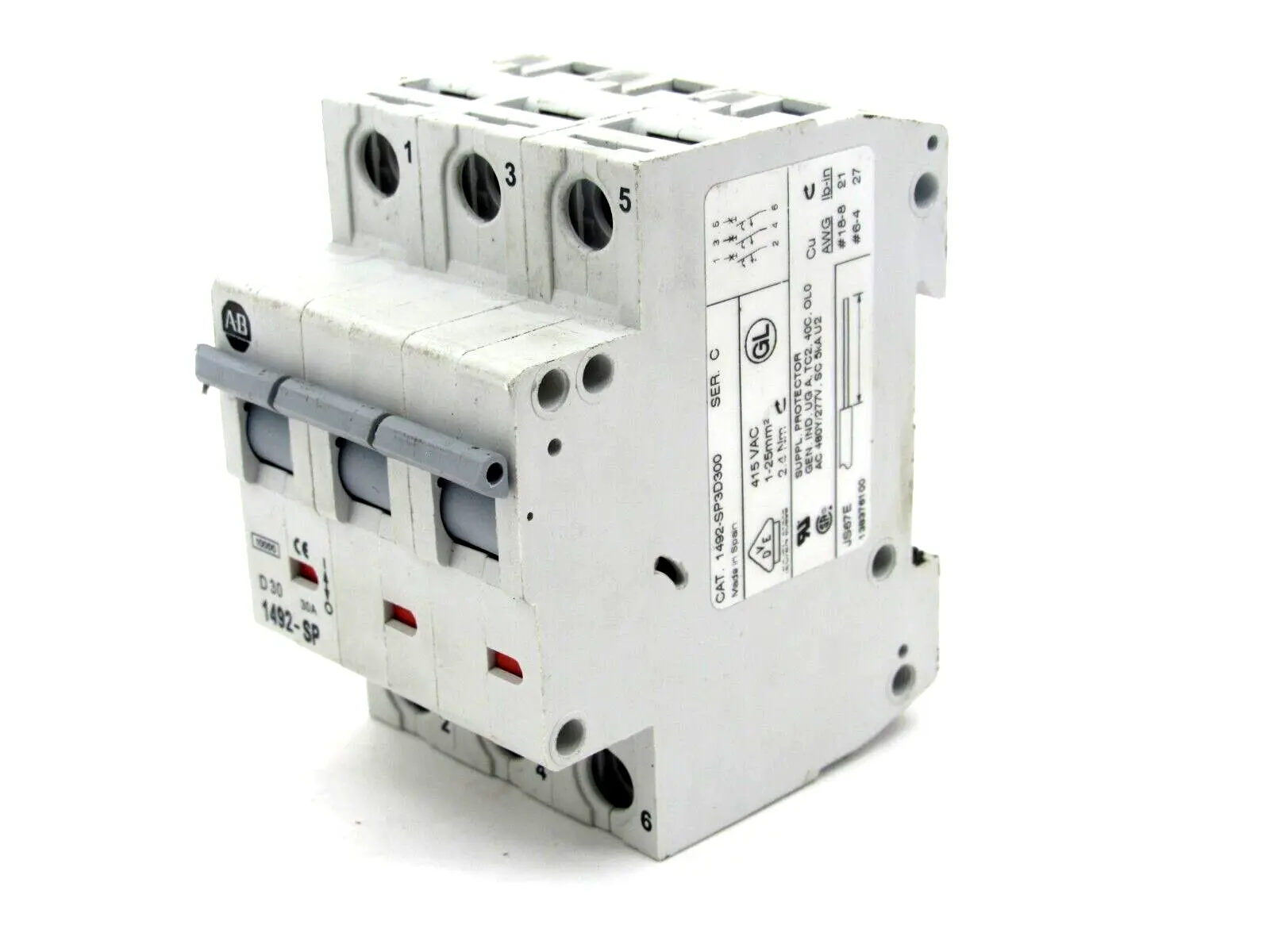 ALLEN BRADLEY 1492-SP3D-300 CIRCUIT BREAKER SERIES C 1492SP3D300 NEW SURPLUS