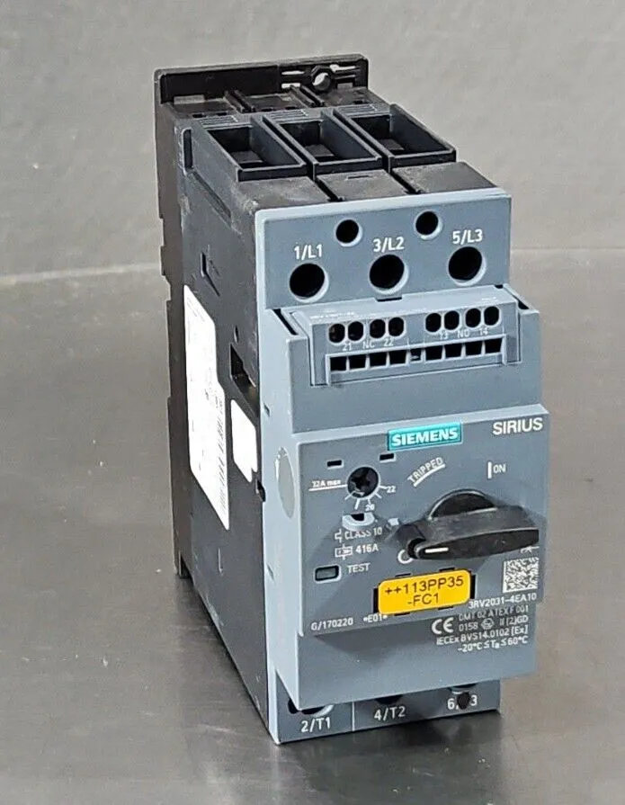 SIEMENS SIRIUS 3RV2031-4EA10 MOTOR CONTROLLER CIRCUIT BREAKER. 4E-18