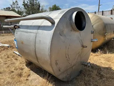 Tank, 2,250 Gallon, S/st, Slight Cone Bottom, Storage Tank #S744585