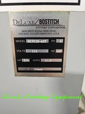 USED DELUXE STITCHER M27G20-AST