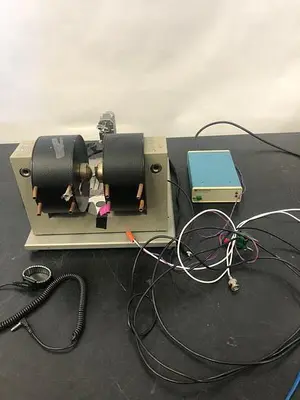LAKE SHORE Electromagnets on stand with 2.5''thick x5.5'' dia  WITH 110 CURRENT