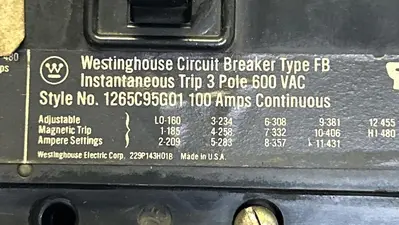 Used WESTINGHOUSE 1265C95G01 Miscellaneous Equipment (Electrical & Power) Ohio US | Surplus Asset Holdings #1236729