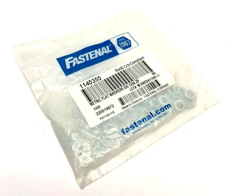 New | in-Stock Fastenal Metric Flat Washers DIN 125A ZP M6 Hardware Washers Michigan US | Maverick Industrial Sales #1463540