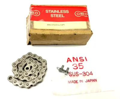 USED HHK STAINLEES STEEL CHAIN LINK W/ LOCK KEY 1'