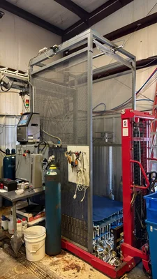 Wild Goose 4 head filler and seamer with depalletizer