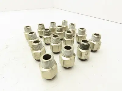 Parker W68PLP-12M-6R Prestolok Push To Connect 12mm x 3/8" BSPT Lot of 16