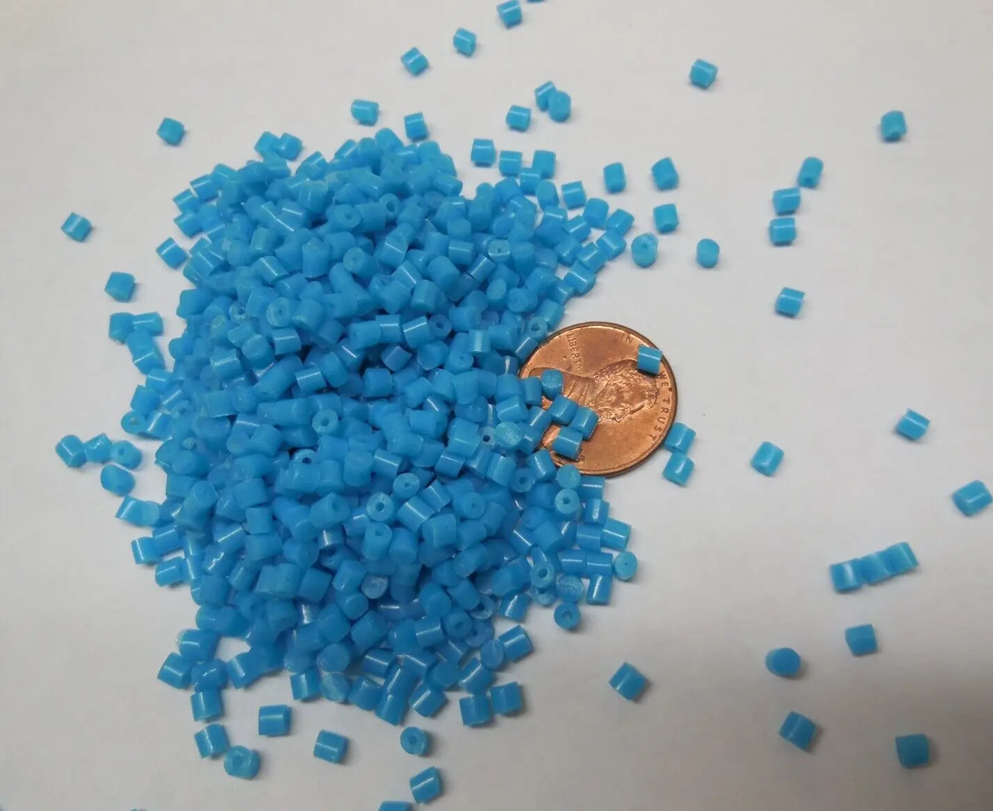 PP Plastic Pellets Polypropylene Resin Material Injection Light Blue 10 Lbs