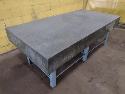 8' X 4' X 10" CHALLENGE PRECISION LAYOUT INSPECTION GRANITE TABLE: STOCK #23791