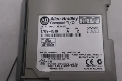 ALLEN-BRADLEY 1769-IQ16 SERIES A  INPUT MODULE STOCK #L-701C
