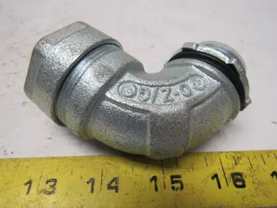 O-Z Gedney 4Q-9100 1" Malleable Iron 90 Degree Liquidtight Connector Lot Of 4