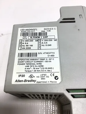 USED Allen-Bradley ⚙️ SERIES C MODEL: BUILT WITH ADVANCED SMART SPEED CONTROL TECHNOLOGY FOR PRECISION AND EFFICIENCY.