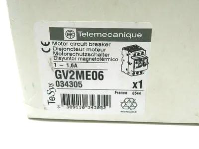 NEW TELEMECANIQUE GV2ME06 MOTOR CIRCUIT BREAKER