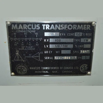 Marcus 45 kVA Transformer