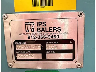 USED 2002 IPS CD-751-30 CLOSED DOOR HORIZONTAL