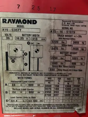 Used 2016 RAYMOND 415C35TT 3-Wheel Stand up Electric Counterbalance Forklifts Illinois US | Somerset Equipment Sales #1546193
