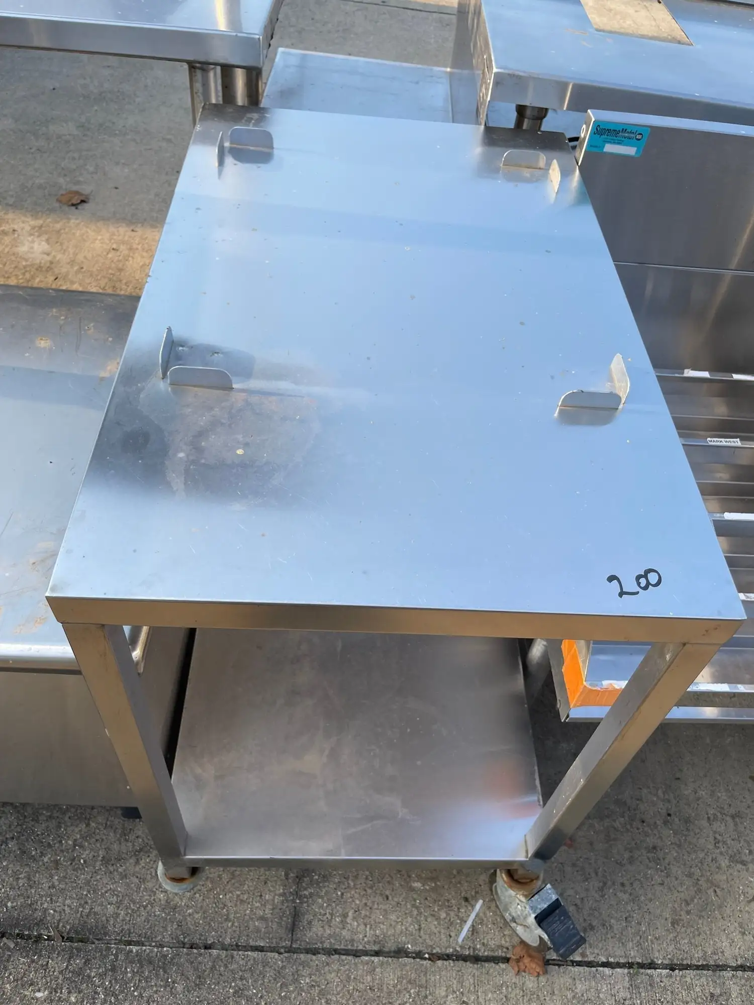 Used Falcon Restaurant Supply Used 20" Stainless Steel Equipment Stand - SS221 Restaurant Equipment (Miscellaneous) Illinois US | Falcon Restaurant Supply #1375974