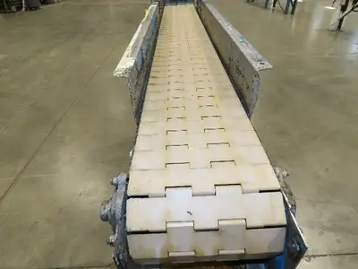 New London Engineering 7.5"x 5' 6" Plastic Tabletop Belt Conveyor 30 FPM 460V