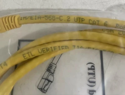 Lot of 10 Category 6 Patch Cord UTP 7' Yellow New Sealed Fast Shipping