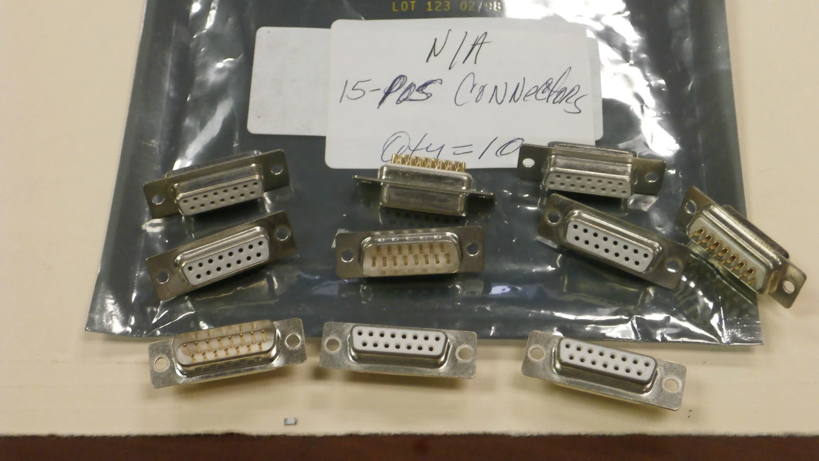 New 15-pos Male to Female Connectors (Qty 5)